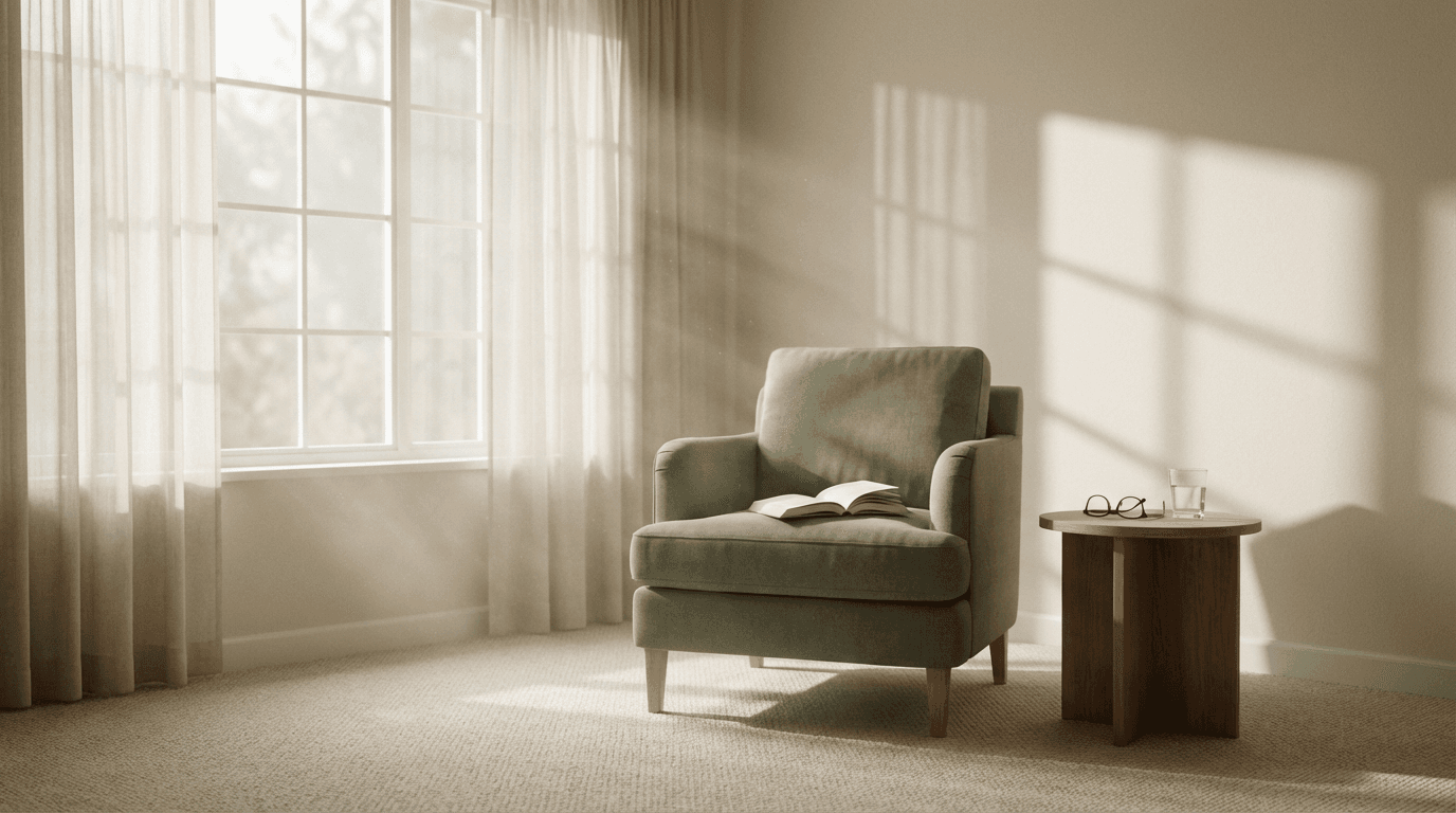 Beautifully staged retirement village unit showing modern furniture and neutral decor that appeals to prospective residents